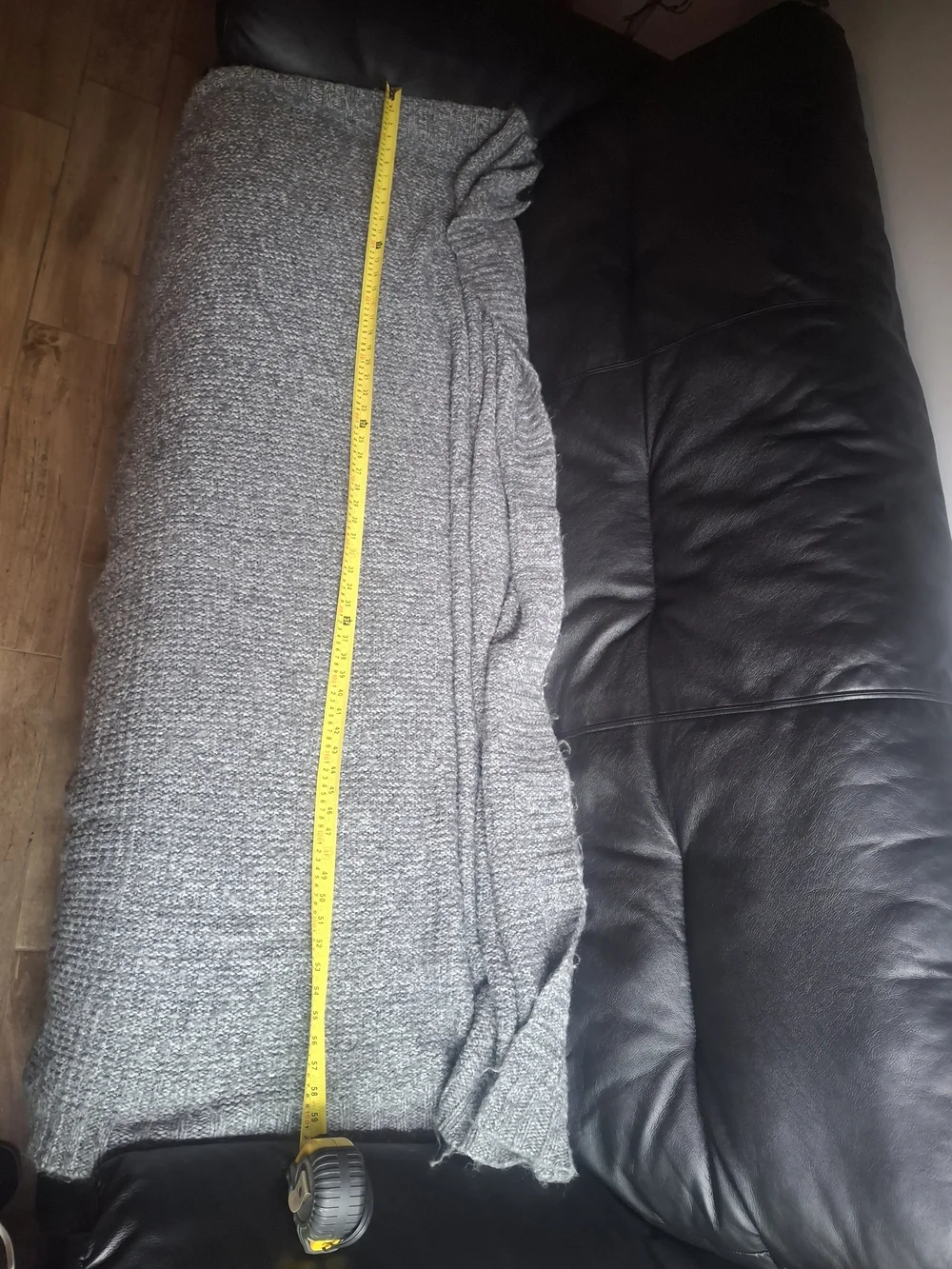Soft Gray Knit Throw Blanket - Cozy Neutral Home Bedding